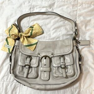 Vintage Coach handbag with removable scarf